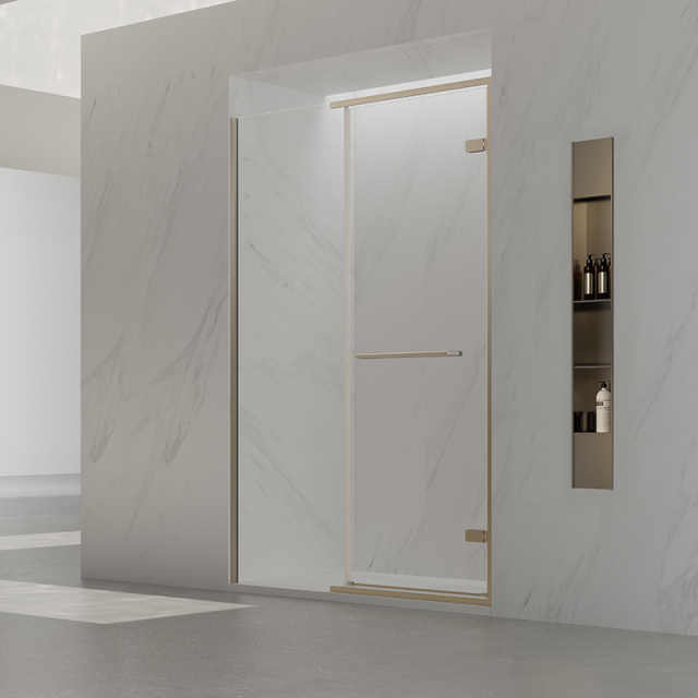 Factory Customized Hinged Semi-Frameless Slim Alcove Shower Door TW08-KS-21