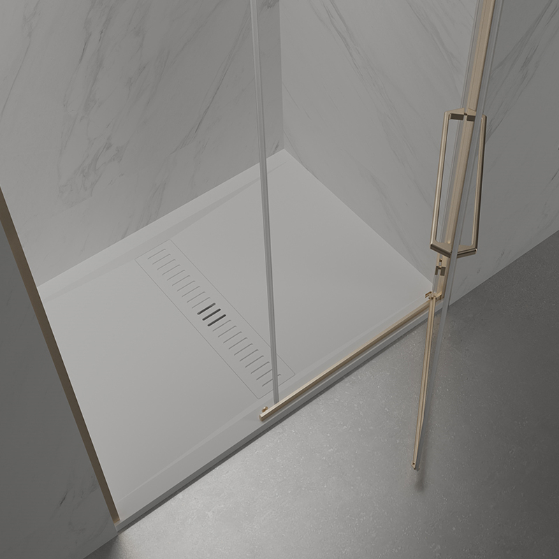 Factory Customized Hinged Semi-Frameless Slim Alcove Shower Door TW08-KS-21