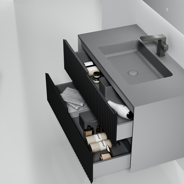 Wholesale High End Quality Single Under Counter Sink Wall Mounted Bathroom Cabinet WBL-6111