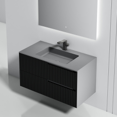 Wholesale High End Quality Single Under Counter Sink Wall Mounted Bathroom Cabinet WBL-6111