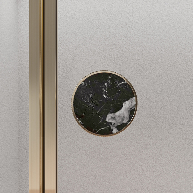 Popular Wholesale Designer Luxury Pivot Brushed Gold Glass Shower Door WBL03-S-31