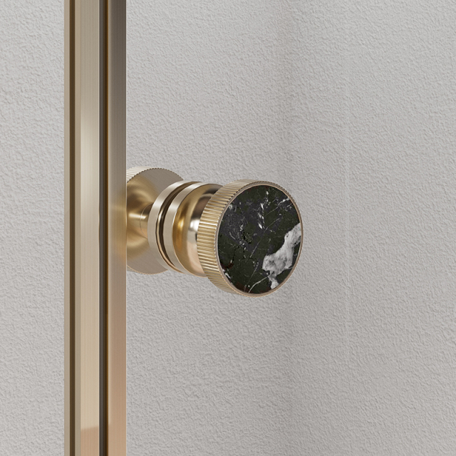 Popular Wholesale Designer Luxury Pivot Brushed Gold Glass Shower Door WBL03-S-31