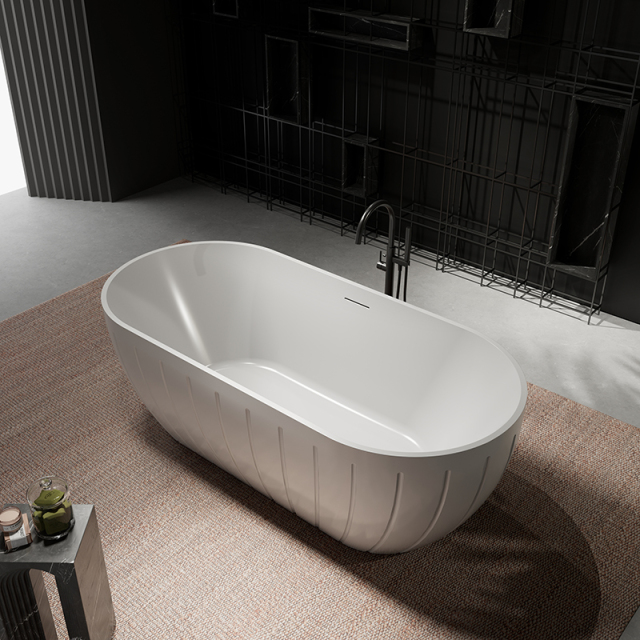 Hot Style Wholesale Freestanding Fluted Acrylic Bathtub HY-7001
