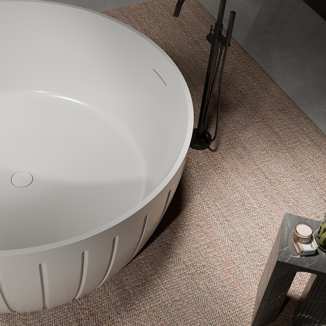 Wholesale High End Quality Fluted Round Freestanding Acrylic Bathtub HY-7009
