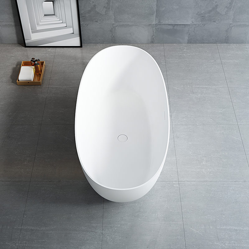 Quality Wholesale Unique Design Freestanding Solid Surfece Oval Bathtub QJ-R0807