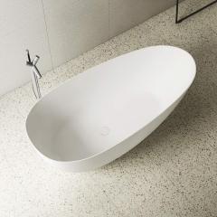 Wholesale Price Freestanding Solid Surface Egg Shape Bathtub QJ-R0866