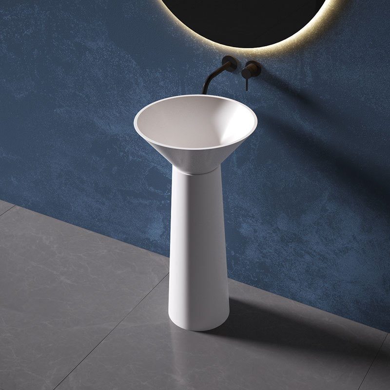 Factory Wholesale Freestanding Artificial Stone Bathroom Sink TW-Z325
