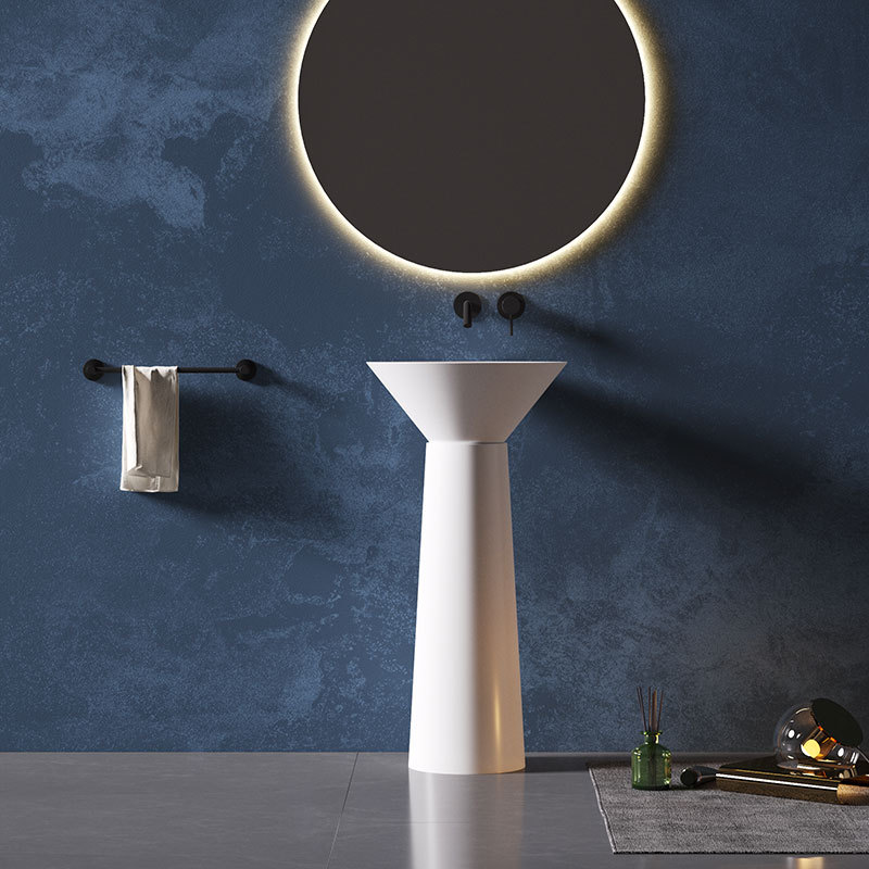 Factory Wholesale Freestanding Artificial Stone Bathroom Sink TW-Z325