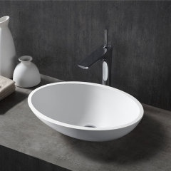 China Wholesale Factory Solid Surface Above Counter Bathroom Sink XA-A62