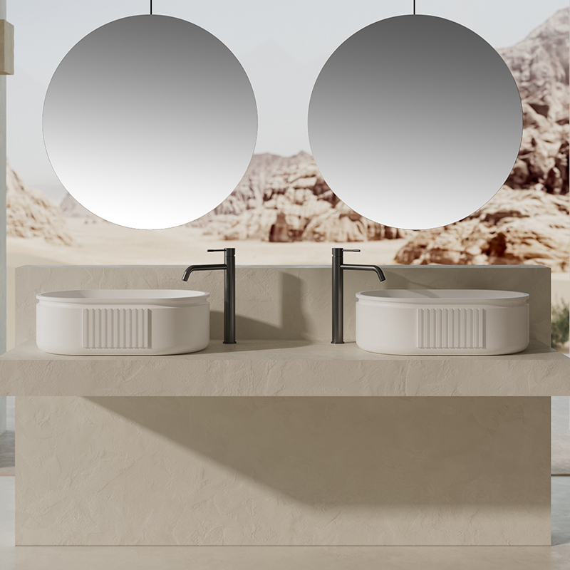 Wholesale Fashion Solid Surface Above counter Bathroom Sink QJ-RA0701