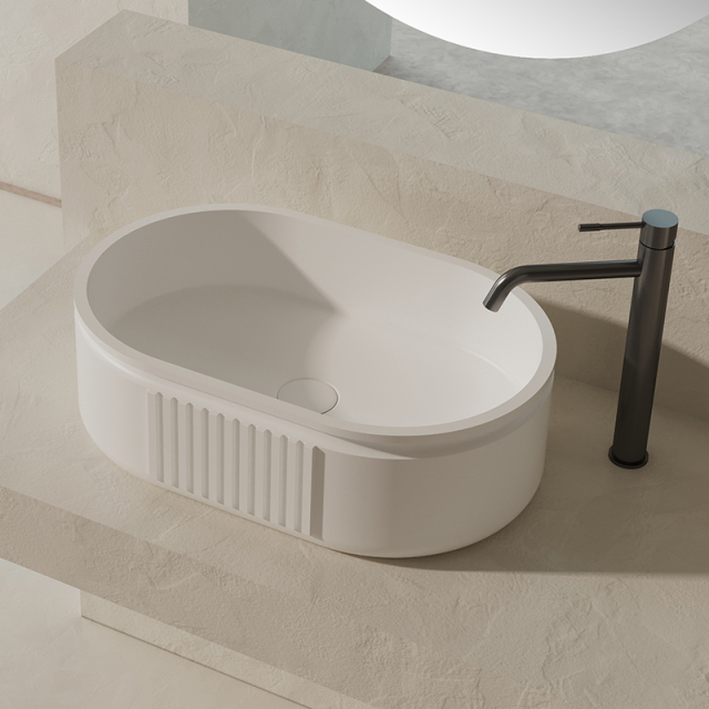 Wholesale Fashion Solid Surface Above counter Bathroom Sink QJ-RA0701