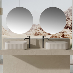 Wholesale High End Quality Solid Surface Above counter Bathroom Sink QJ-RA0702