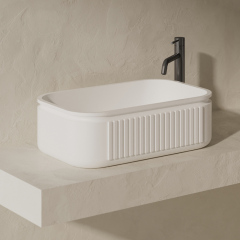 Wholesale High End Quality Solid Surface Above counter Bathroom Sink QJ-RA0702