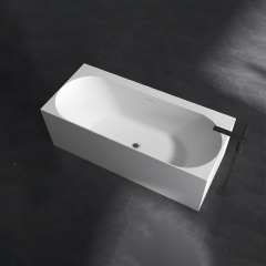 Hot Style Wholesale Striped Freestanding Rectangular Acrylic Bathtub QJ-Y0118