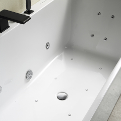 Factory Wholesale Freestanding Unique Shape Soak Heated Massage Bathtub QJ-Y0126M