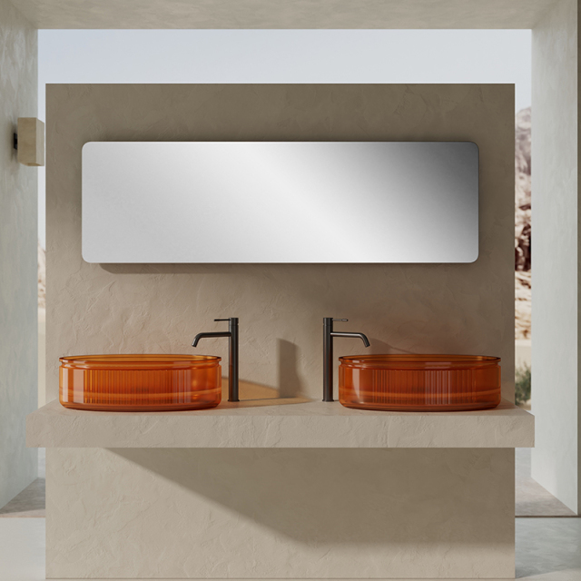 Popular Wholesale Designer Transparent Above Counter Bathroom Washbasin QJ-RA0708T