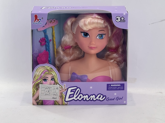 Plastic Mannequin Doll Head Hair Styling Model Doll Head