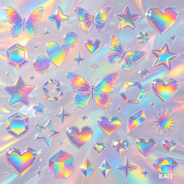 Holographic Glitter Stickers – Safe Non-Toxic, Easy to Peel No Residue, Shiny Iridescent Stickers for Crafts, Journals, Laptops & Party Favors | Fashionable & Reusable