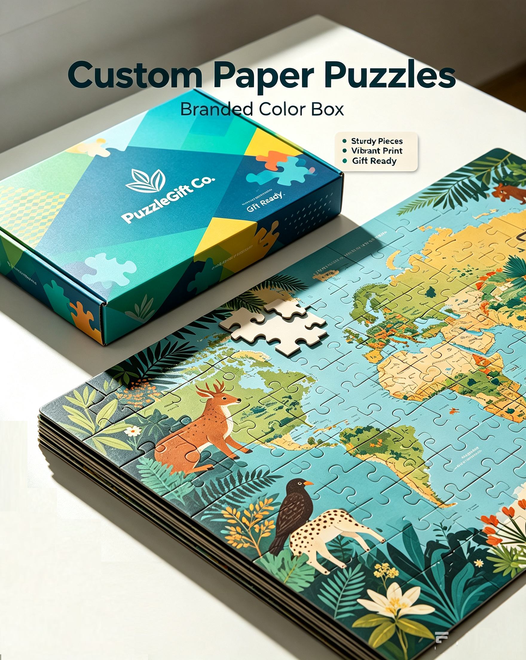 Custom Promotional Jigsaw Puzzles - Print Logo and Full Artwork