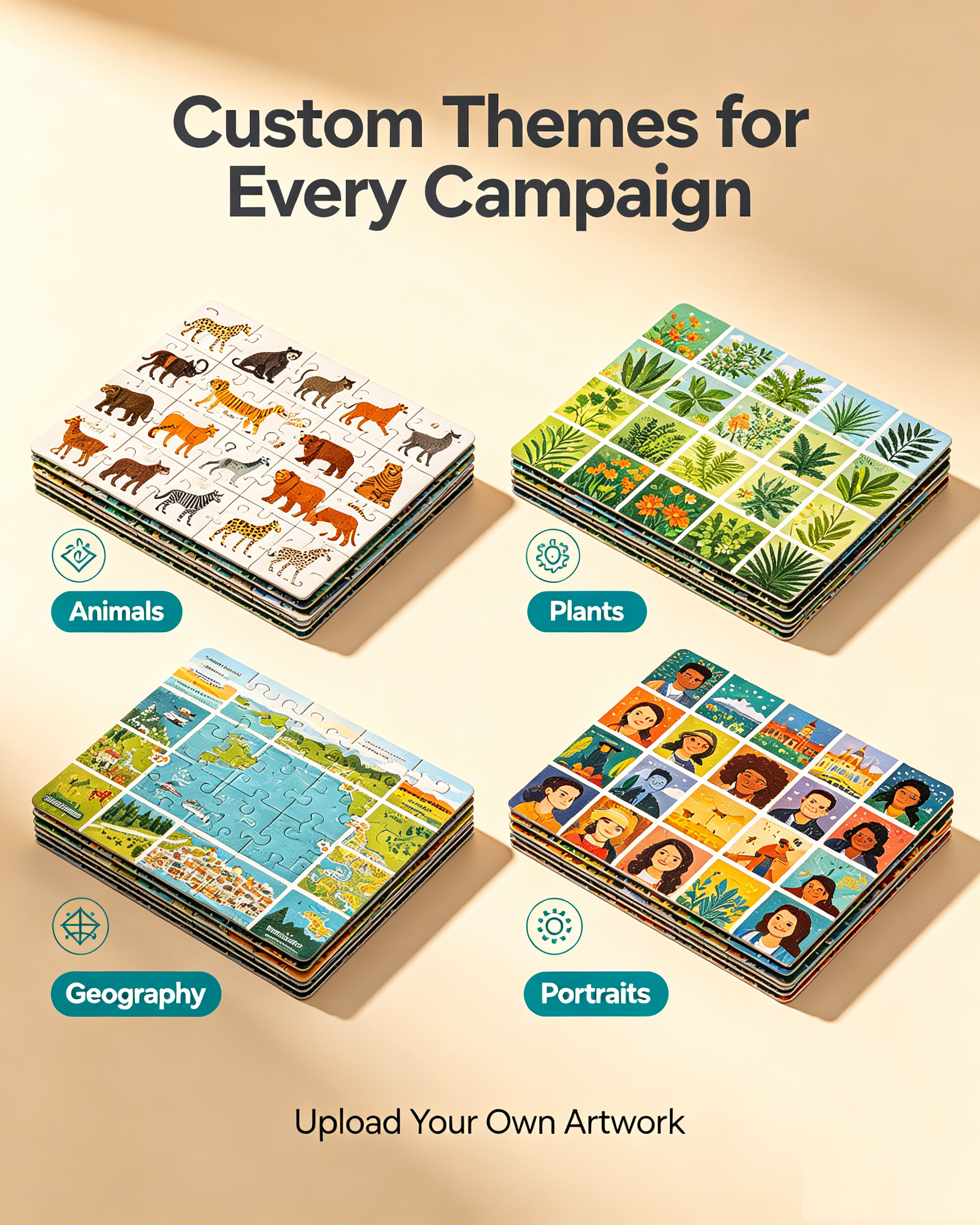 Custom Promotional Jigsaw Puzzles - Print Logo and Full Artwork