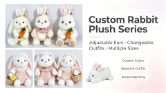 Custom Plush Rabbit Toys - Fully Customizable Promotional Series