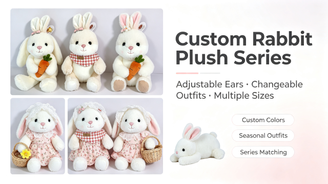 Custom Plush Rabbit Toys - Fully Customizable Promotional Series