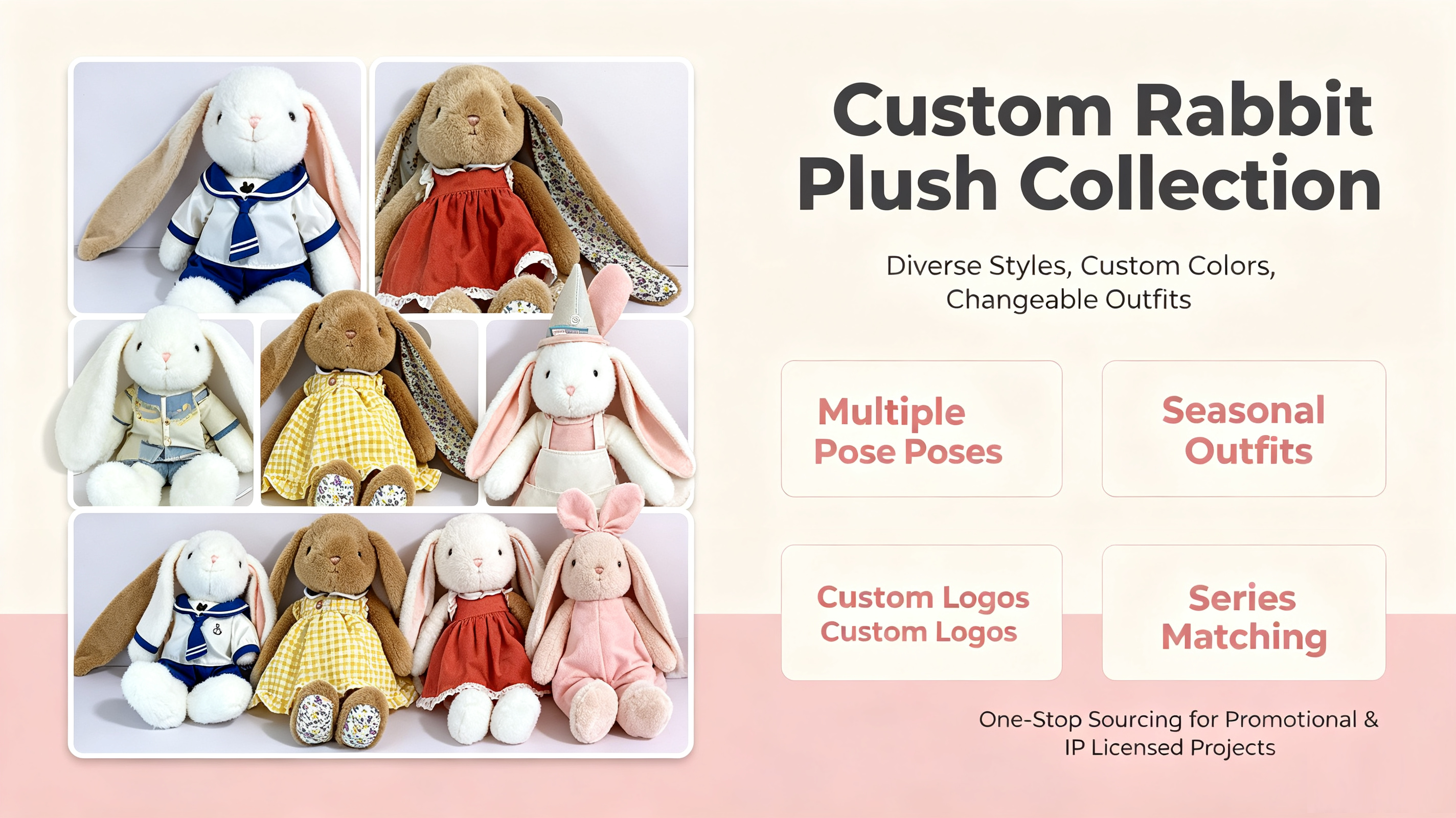 Custom Long-Eared Bunny Plush - IP Merch Sourcing
