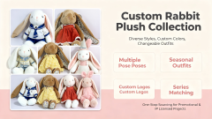 Custom Long-Eared Bunny Plush - IP Merch Sourcing