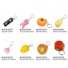 Custom PU Foam Stress Reliever Keychains - Corporate Gifts