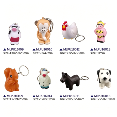 Custom PU Foam Stress Reliever Keychains - Corporate Gifts