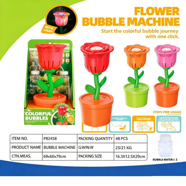 plastic bubble gun, children bubble gun. plastic toy, Wholesale Flower Potted Bubble Machine | LED Auto Bubble Toys for Promotions swag