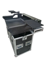 Flip flight case with speaker tray