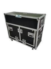 Flip flight case with speaker tray