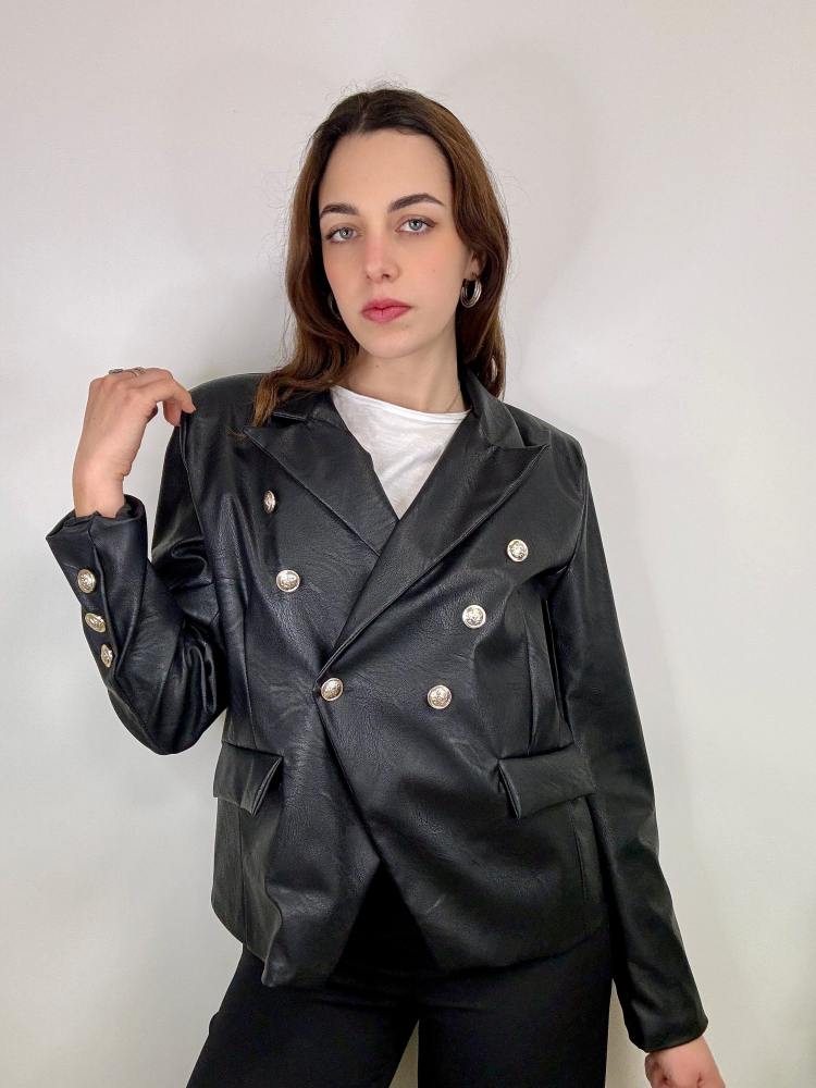 Giacca in similpelle