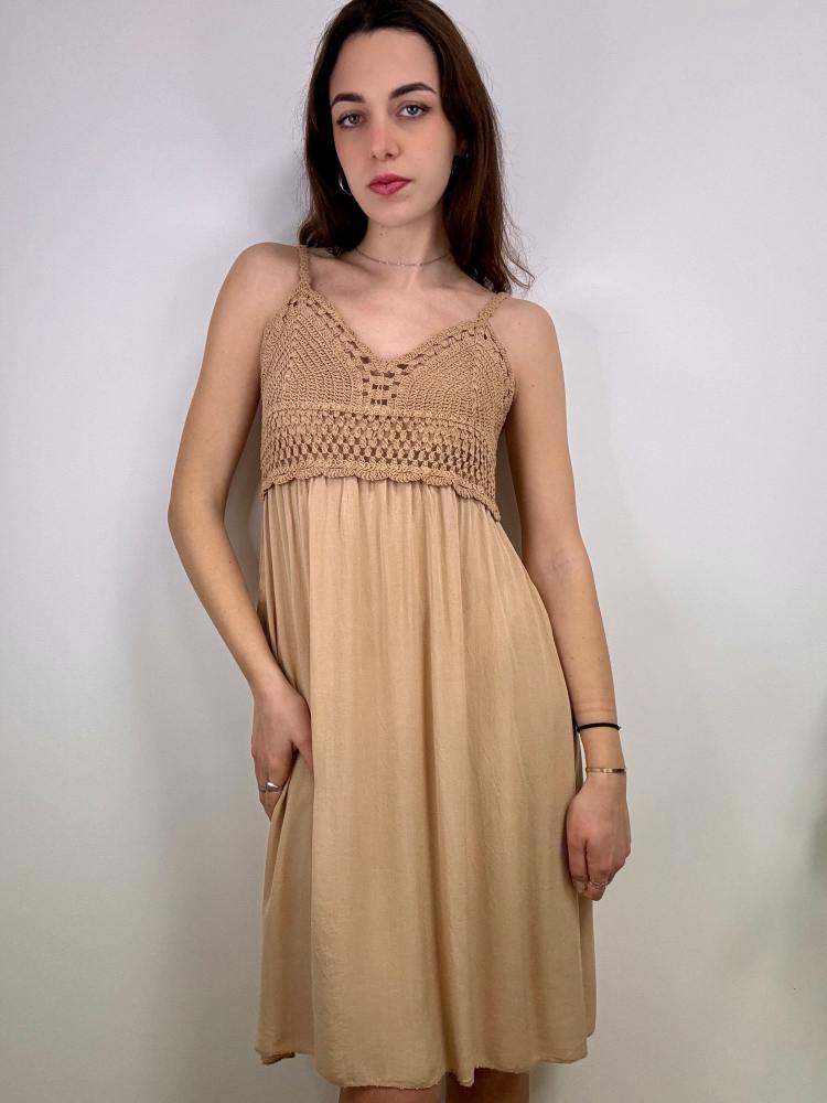 Abito corto macrame