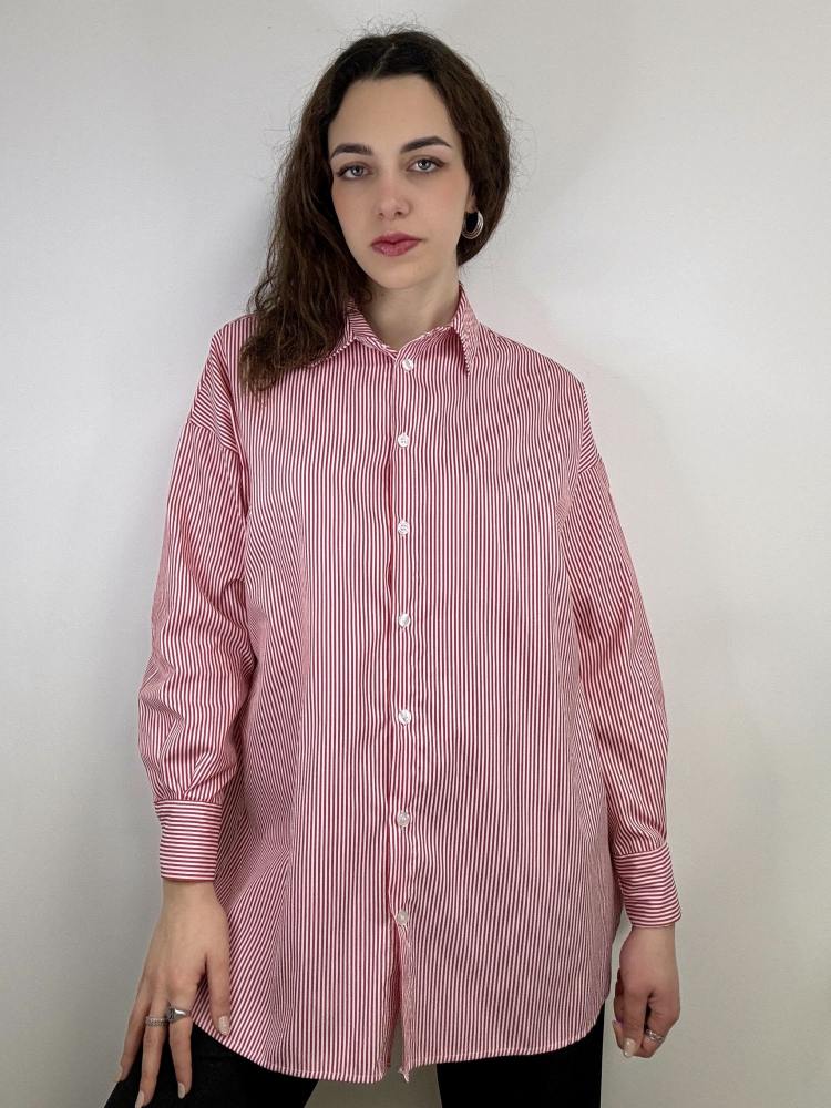 Camicia a riga sottile