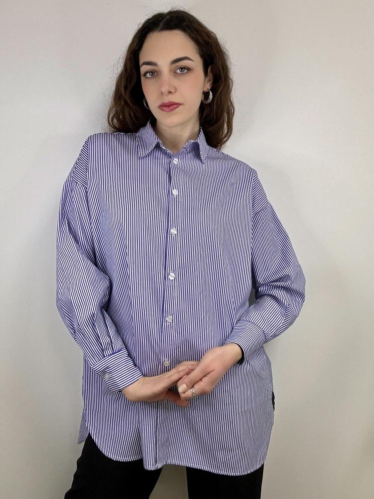 Camicia a riga sottile