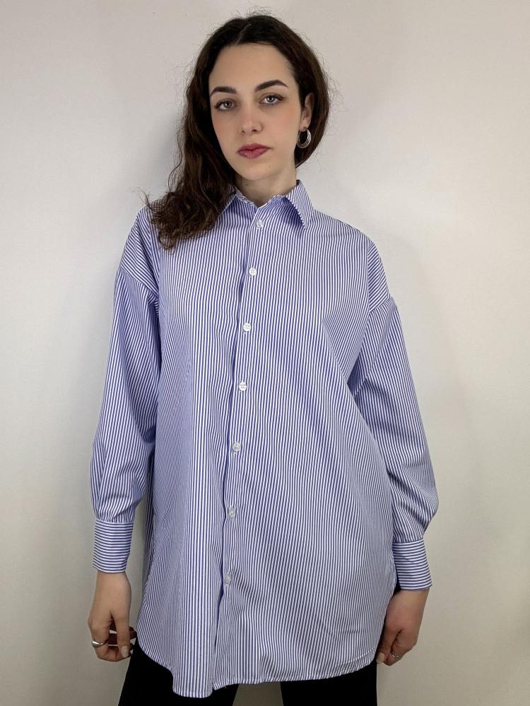 Camicia a riga sottile