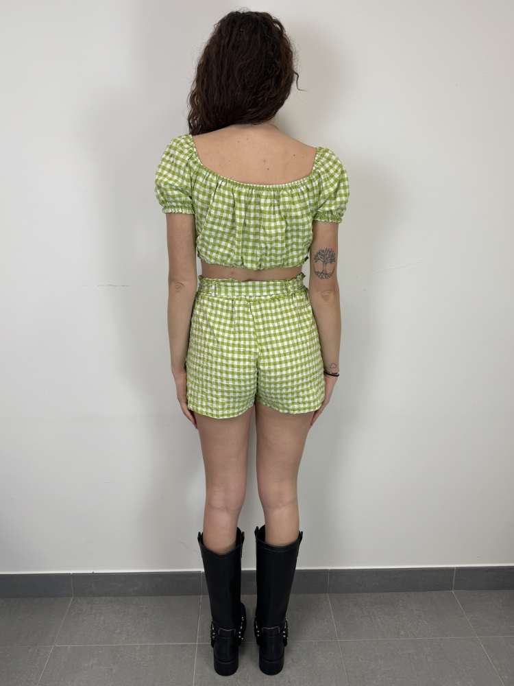 Coordinato quadretti pantaloncino