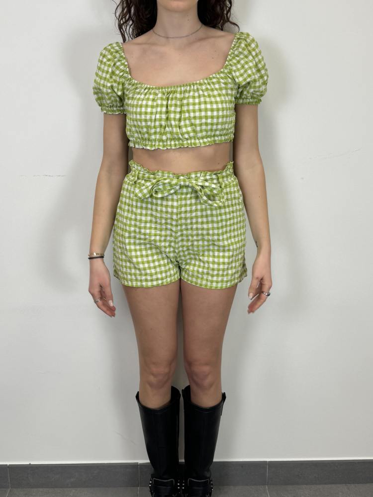 Coordinato quadretti pantaloncino