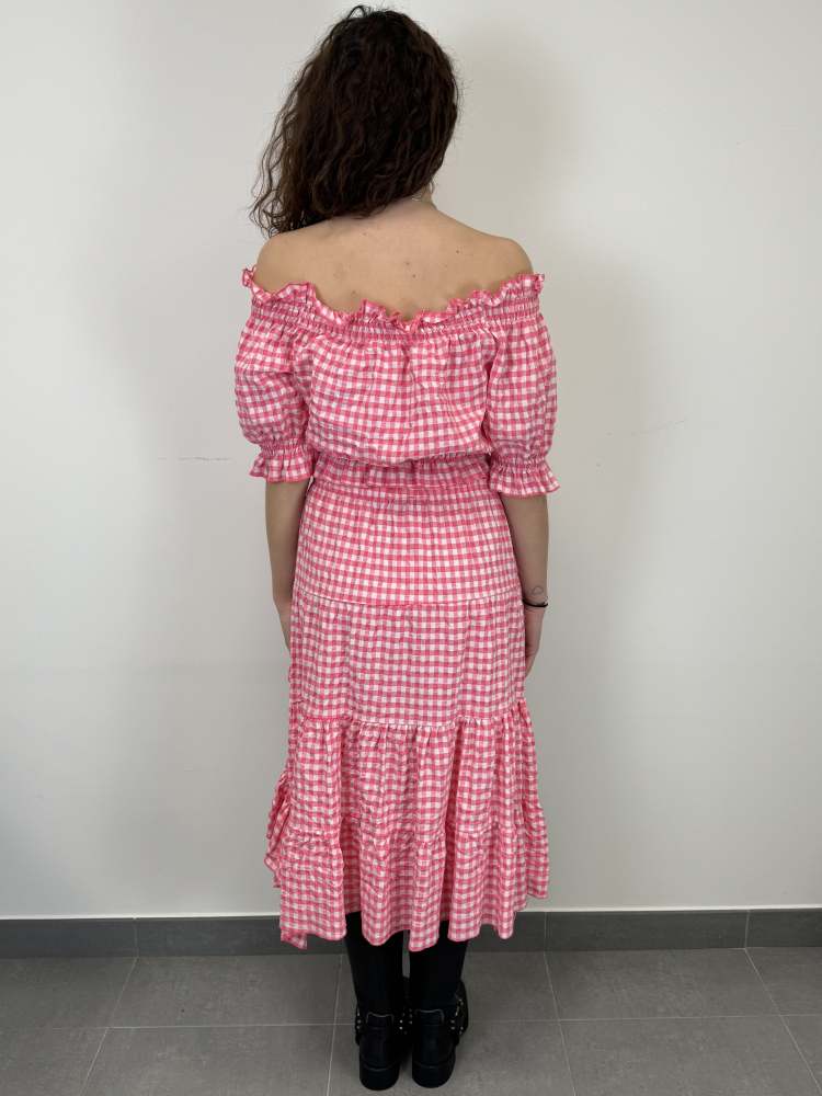 Coordinato quadretti gonna lunga