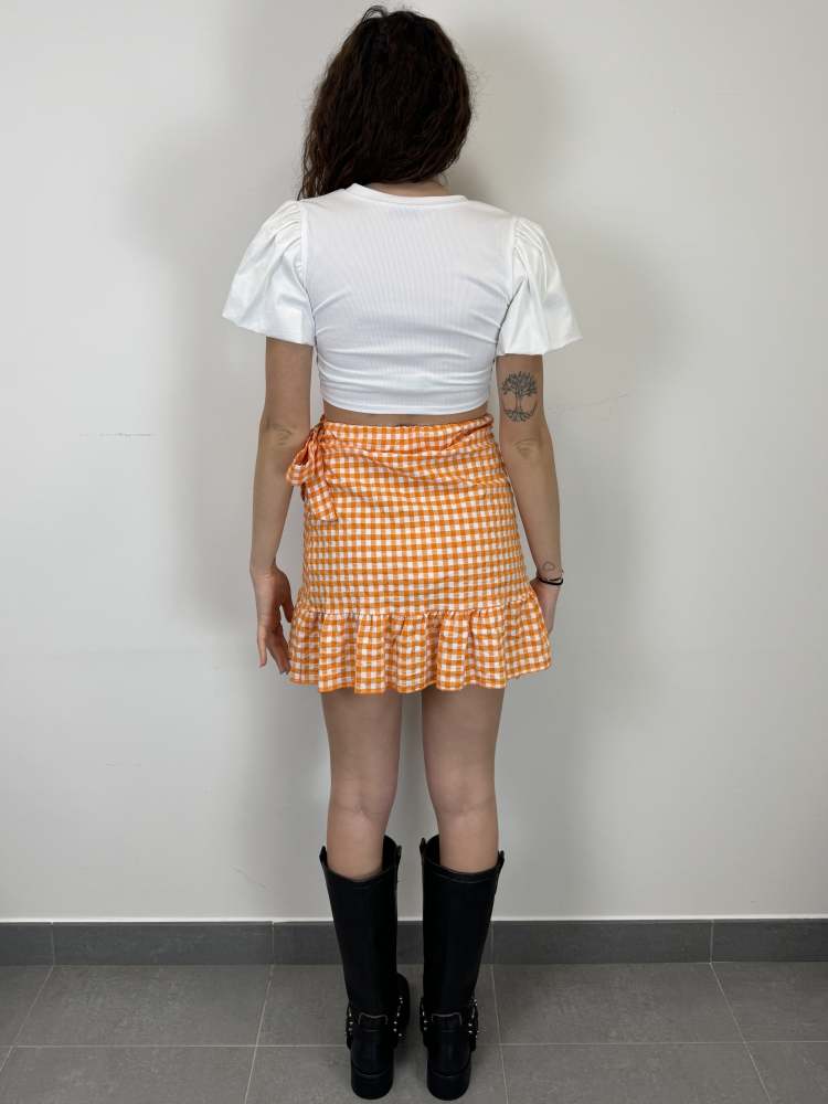 Minigonna quadretti a portafoglio