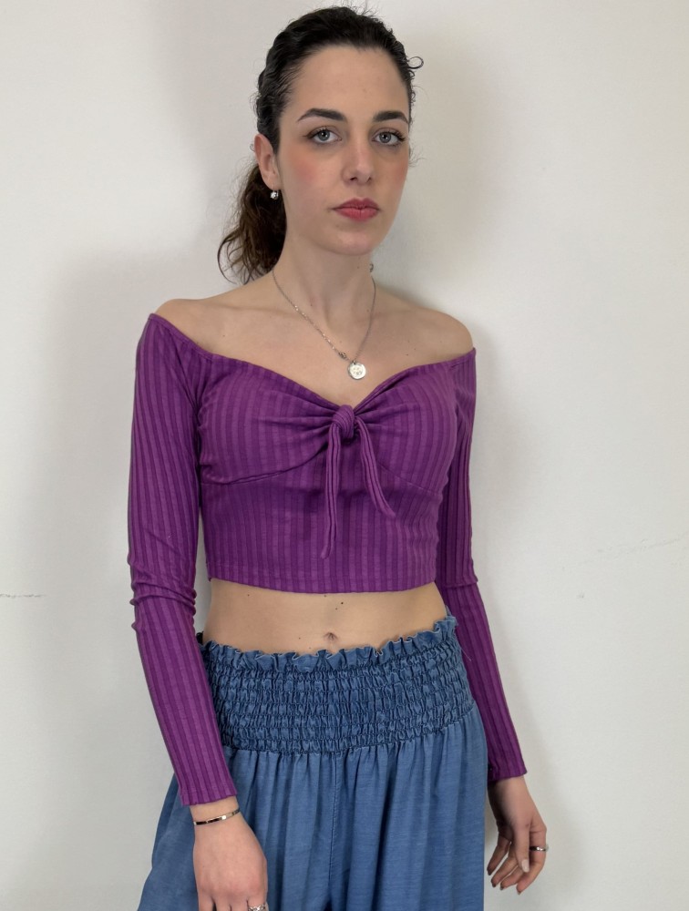 Top imbottito fiocco