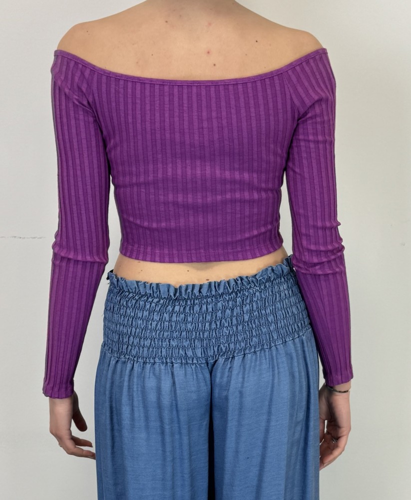 Top imbottito fiocco