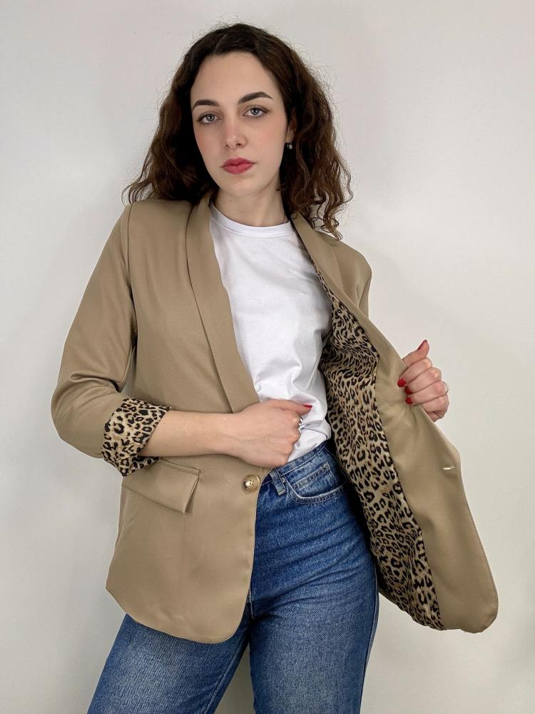 Blazer leopardato