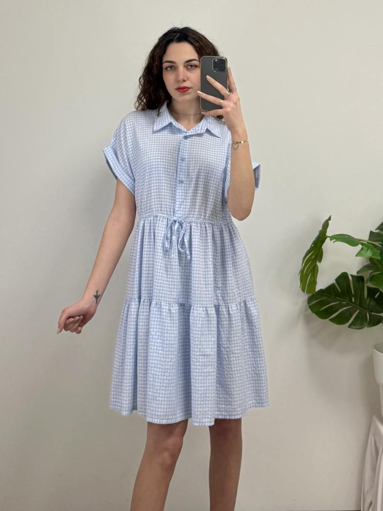 Abito quadretti corto