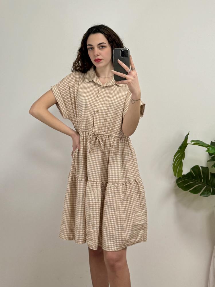 Abito quadretti corto