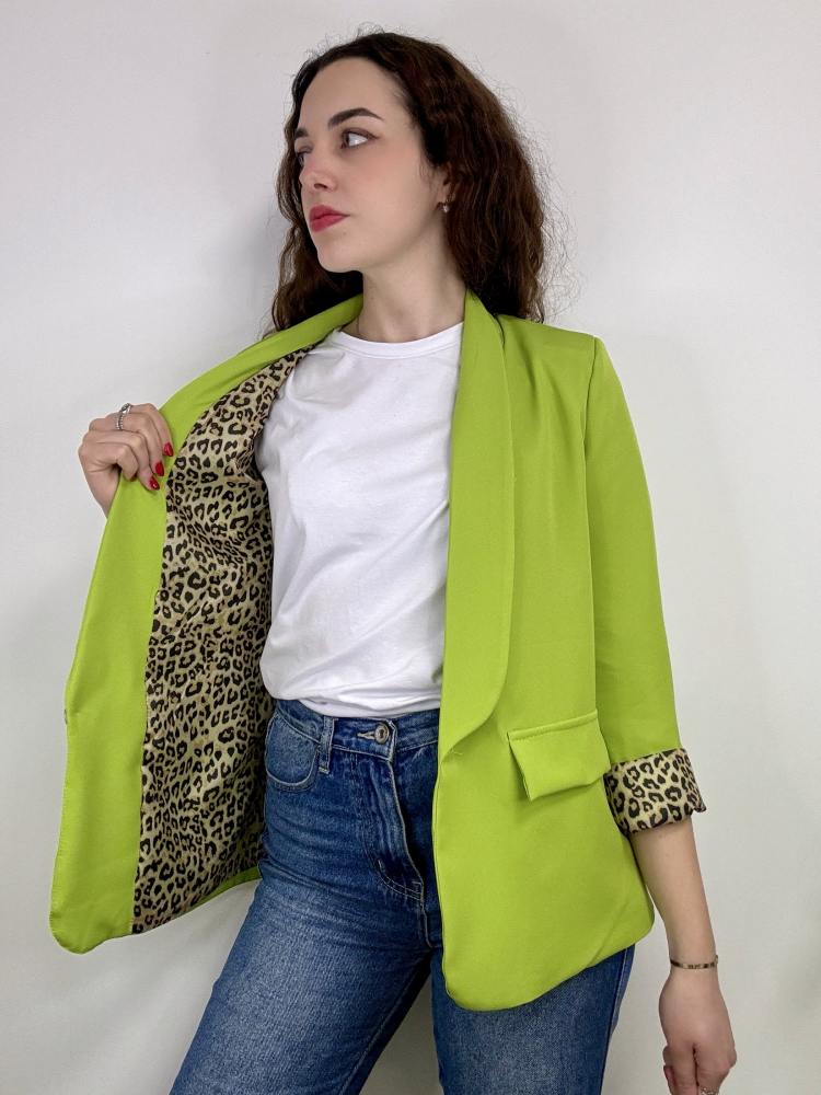 Blazer leopardato