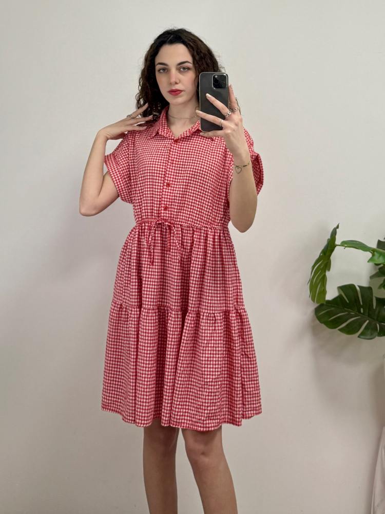 Abito quadretti corto