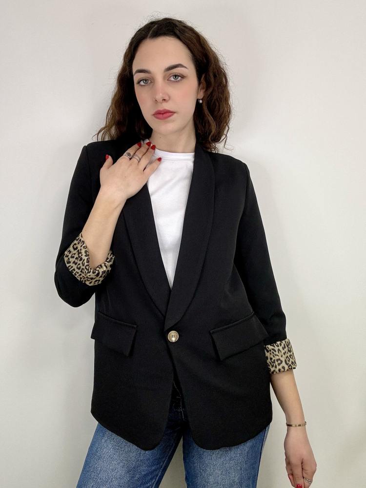 Blazer leopardato